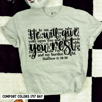 He Will Give You Rest